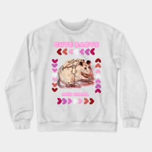 Cute Mom with family baby Crewneck Sweatshirt